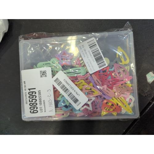 Multicolor 120Pcs Hair Clips for Girls,Non Slip Metal Snap Hair Clips for Kids Star & Butterfly hair accessories (4 Styles and 15 Assorted Colors)