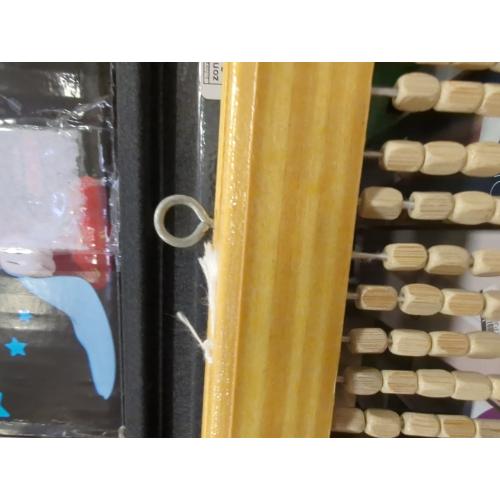 90 Strands Beaded Curtain for Doorways -35.5x79- Handmade Natural Beaded Curtains，Boho Doorway Wood and Bamboo Bead Curtain-As Insect Screen/Room Divider-Beige