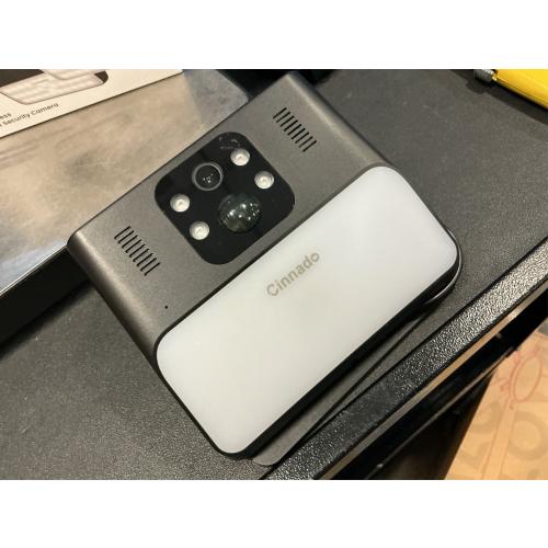 Cinnado Outdoor Camera Wireless-2.4G 2K Solar Wall Light Cameras for Home Security with AI Motion Detection, Waterproof,Motion Activated Light, Siren Cloud/SD Storage, Compatible with Alexa,S2