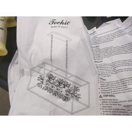 Possini Euro Design Carrine Silver Metal Rectangle Linear Pendant Chandelier 38 1/2 Wide Modern Clear Crystal Flower Vine 8-Light Fixture for Kitchen Island Dining Room House High Ceilings