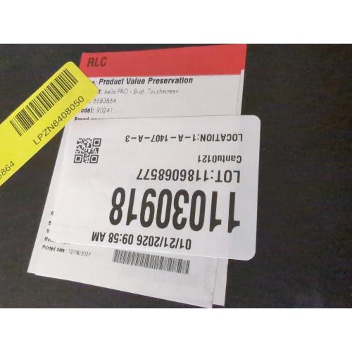 bella PRO - 8-qt. Touchscreen Air Fryer with Divided Basket - Matte Black