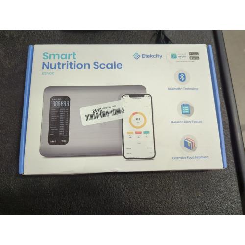 Etekcity Smart Food Kitchen Scale with Nutritional Calculator, Free App with 19 Nutrients Tracking, Calorie, Marco, Digital grams and ounces for weight loss, Premium Stainless Steel, 11lb