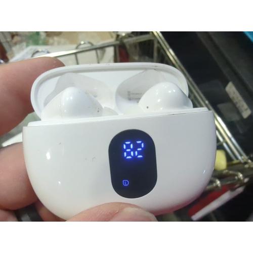 Color White Wireless Earbuds Bluetooth 5.3 Headphones, 40Hrs Playback Stereo Ear Buds with LED Display Charging Case IPX7 Waterproof in-Ear Earphones with Mic for Phone Tablet Laptop Sports, White