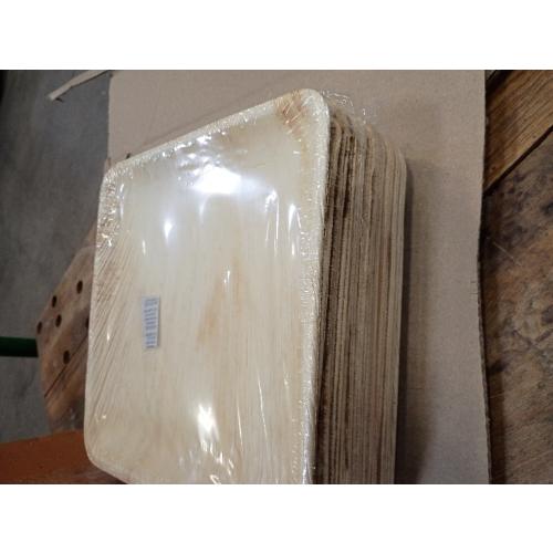 Palm Leaf Disposable Plates 5pcs 8-inch Square Biodegradable Party Wooden Cake Dessert Tableware Supplies for Catering and Events
