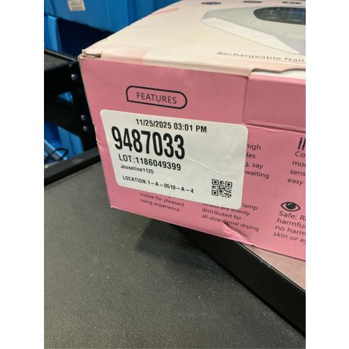 UV LED Nail Lamp, 72W Cordless UV Light for Nails, Rechargeable Nail Dryer Gel Polish Light with 5 Timer & Touch Display, Professional Fast Gel Nail Light Curing Lamp Auto Sensor (White)