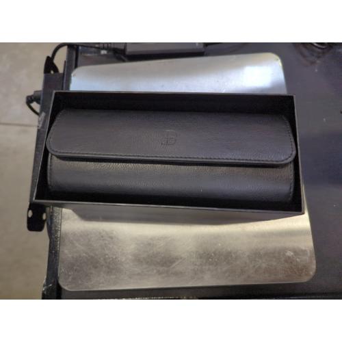 BOSHKU Leather Watch Roll Travel Case – Watch Travel Case for Men – Travel Watch Cases for Men – 3 Watch Case Travel – Black Watch Roll Case – Leather Watch Case Travel – Watch Leather Travel Case