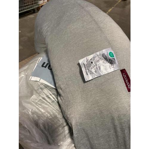 Momcozy J-Shaped Pregnancy Pillow for Sleeping with Cooling Cover – Maternity Body Pillow for Pregnant Women, Side Sleeper Support for Belly, Hip & Leg, Deep Grey