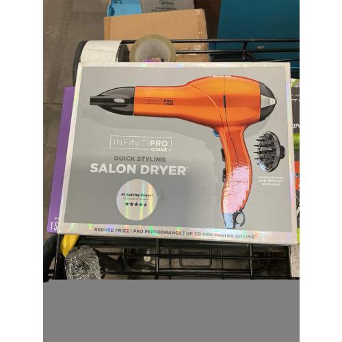 INFINITIPRO BY CONAIR Hair Dryer, 1875W Salon Performance AC Motor Hair Dryer, Conair Blow Dryer, Orange