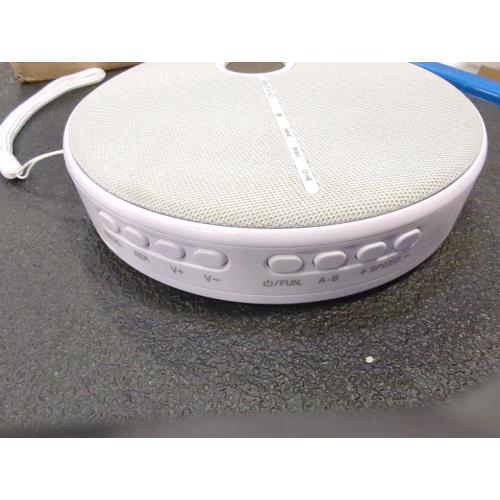 White Portable Rechargeable 5.0 CD Music Player with Speaker Function for Home Outdoor, ABSCD Material