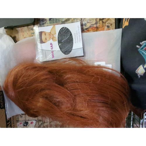 Red Long Straight Wig With Braids Red Braided Wig Cosplay Halloween Costume Wigs For Women