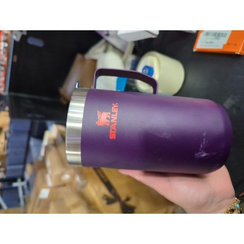STANLEY Stay-Hot Camp Mug 24 oz | Press Fit Drink Through Lid | Cup for Coffee, Tea and Drinks | Insulated Stainless Steel Coffee Mug | BPA-Free | Plum
