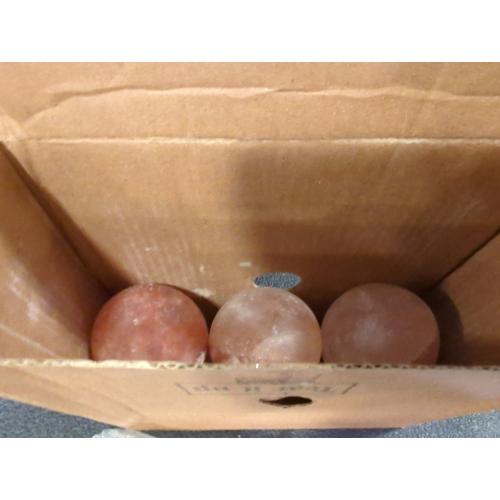 Spantik Himalayan Fire Bowl Salt Lamp with 6 Massage Balls Premium Quality Authentic from Pakistan