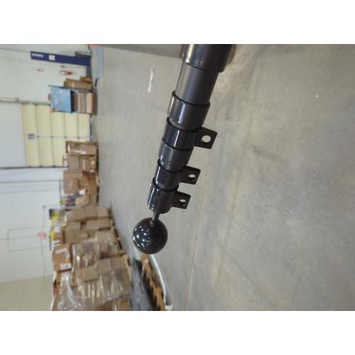 Black 16FT Telescoping Flag Pole Kit – 13 Gauge Black Aluminum for Outside House In-Ground Residential or Commercial Use, 80MPH Withstand, with Anti-Tangle Ring, Steel Clips, Nylon Flag