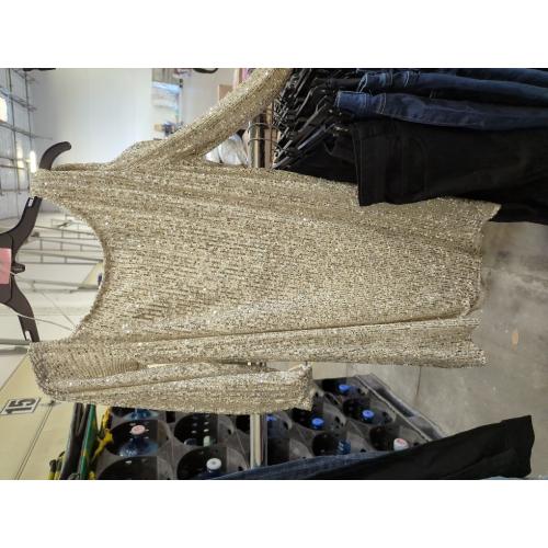 Cece Women's Cold Shoulder Long Sleeve Sequin Dress. Size large