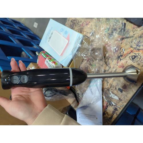 Bonsenkitchen Hand Blender, Immersion Blender with 2 Mixing Speed, Electric Handheld Mixer Portable Stick Mixer with Stainless Steel Blades for Soup, Smoothie, Puree, Baby Food