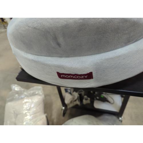 Momcozy Innovative Safety Fence Nursing Pillow - Firm & Springy Memory Foam - Stable, Ergonomic Support & Comfort - Wider Breastfeeding Cushion, Adjustable, Removable Cover, Baby Safety Certified