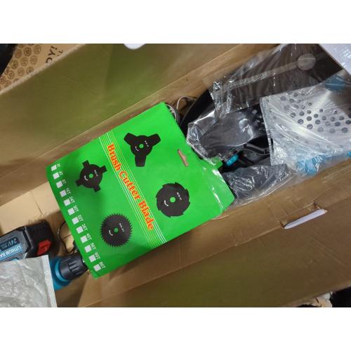 Electric Weed Wacker Cordless, 21V Electric Weed Cordless Eater Battery Powered with 2Pcs 4.0Ah Batteries, 3 in 1 Stringless Grass Trimmer/Edger/Brush Cutter for Lawn Yard Garden