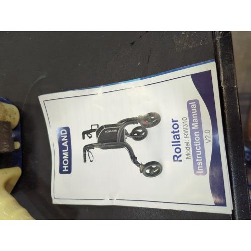 3 Wheel Walkers for Seniors, Foldable Wheeled Rollator with Cane Hold and Cup Hold, Lightweight Three Wheel Rolling Walker Height Adjustable for Seniors