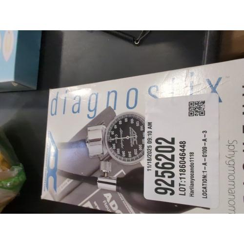 ADC - 703-11AV Diagnostix 703 Palm Style Aneroid Sphygmomanometer with Adcuff Nylon Blood Pressure Cuff, Adult, Purple