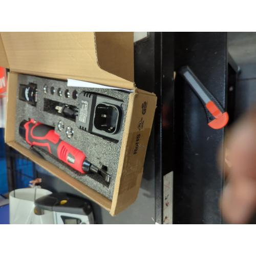 3/8 Cordless Electric Ratchet Wrench Set, 40 Ft-Lbs 16.8V Battery Power Ratchet Tool Kit with Variable Speed Trigger, 2 Packs 2.0Ah Battery, Charger, 7 Sockets