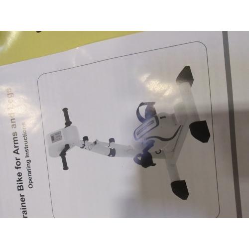 Electric Pedal Exerciser Elderly Upper and Lower Limbs Electric Pedal Trainer Mini Foldable Stroke Hemiplegic Arm and Knee Rehabilitation Fitness Equipment (White)