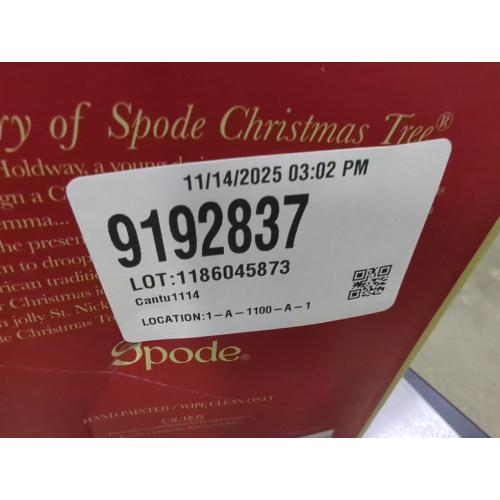 Spode Christmas Tree Miniature Village Figural Decoration, LED Lighted Christmas Village Set, Ceramic Holiday Decor - Dolomite Collectible for Indoor Display (Theatre)