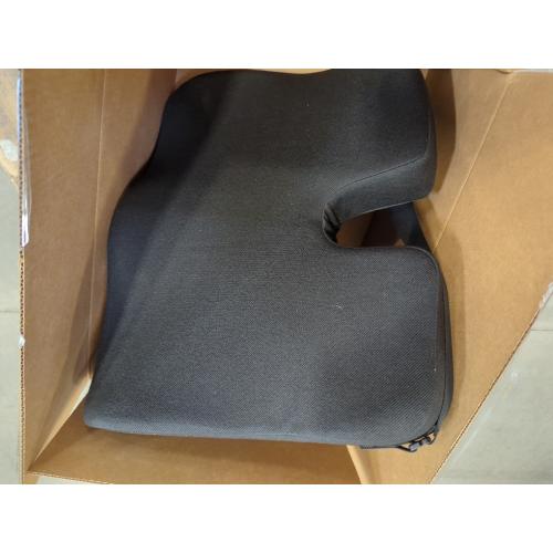 Amazon Basics Comfortable Seat Cushion for Office Chairs, Enhanced Memory Foam with Cooling Gel, Non-Slip, Long Sitting Support, Black