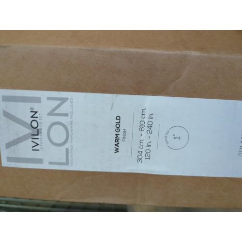 Ivilon Window Curtain Rod End Cap - 1 inch Pole. 120 to 240 Inch. Satin Nickel