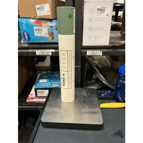 Nordik Leather Desk Mat - Whiskey Brown - Cable Organizer - Premium Mouse Mat & Desk Pad Protector - 35 X 17 Inch - Felt Vegan Leather - Large Office Mouse Pad & Blotter