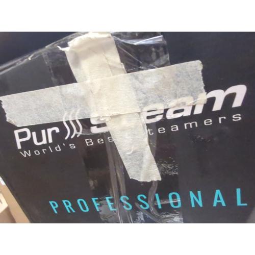 Pursteam ScrubMaster Steam Mop with Dual Scrubbing Head, LED Headlights, Adjustable Steam Control, Anti-Slip Swivel Head, Cable Holder & Upright Lock