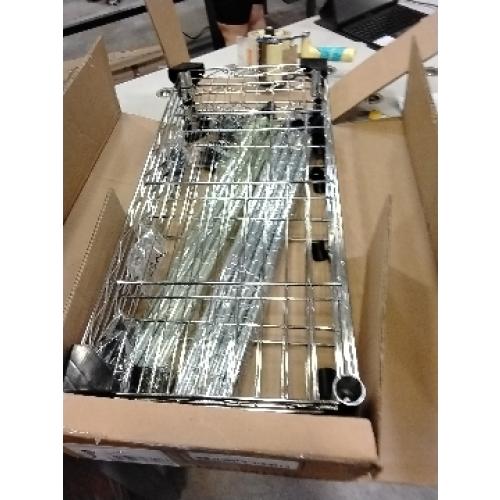 Oceanstar 3-Tier Shelving All-Purpose Utility Cart, Chrome