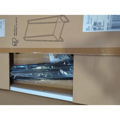 Brown Wood with IRIS Black Steel Clothing Rack