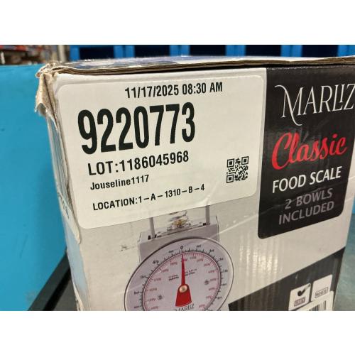 MARLIZ 11 lb/ 5Kg Old Antique Style Mechanical Kitchen Scale with 2 Bowls | Analog Food Weight Scales for Kitchen | Grey