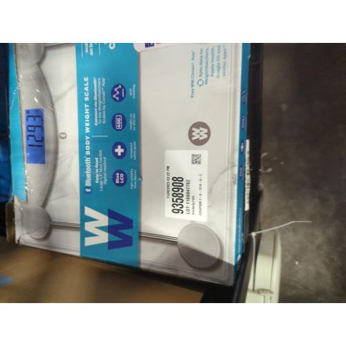 Bluetooth Body Weight Scale Clear - Weight Watchers: Digital Glass Bathroom Scale, LCD Display, 400 lb Capacity