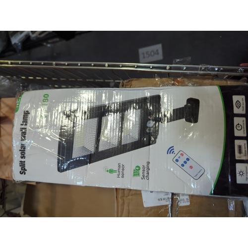 Viruhaka Solar Outdoor Lights,448LEDs Street Lights with 20000LM Hight Brightness, IP66 Waterproof Security Flood Light, Dusk to Dawn Solar Street Lights,for Exterior Wall, Patio, Yard, Deck, Garden