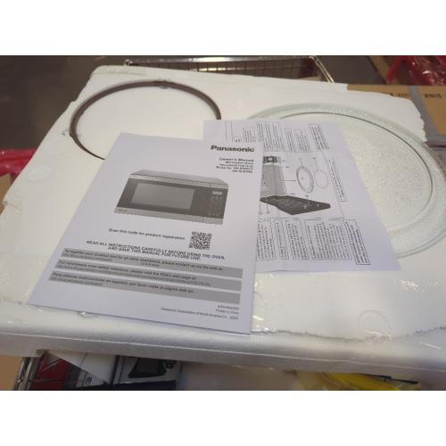 Size 1.3 cu ft Panasonic NN-SU66LS 1100W with Genius Sensor Cook and Auto Defrost Countertop Microwave Oven, 1.3 cu ft, Stainless Steel