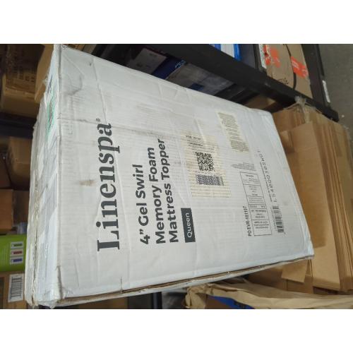 LINENSPA Gel Swirl Memory Foam Topper - Multiple Options Available Queen 4 Inch Multi-color