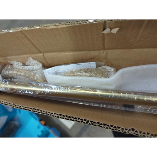 Modern Curtain Rods, 1Inch Diameter Decorative Single Window Rod Telescoping 48-84 Inch Adjustable Drapery Rods Warm Gold Color For Bedroom Living Room Kitchen Office