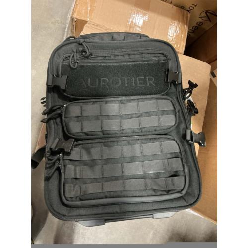 Rolling Tactical Laptop Backpack, 17 Inch Wheeled Military Computer Backpack for Men and Women, Roller Carry on Luggage for Work Travel, Overnight Molle Outdoor Hiking Bag with Wheels, Black