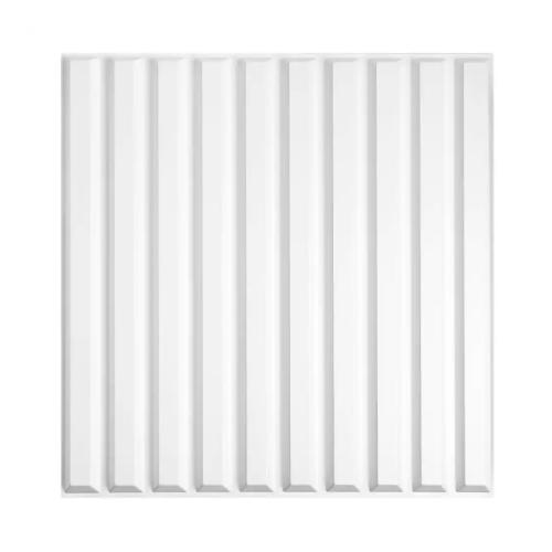 12pc White Slat Fluted 3D Tile