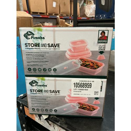 Collapsible Food Storage Containers (pink)