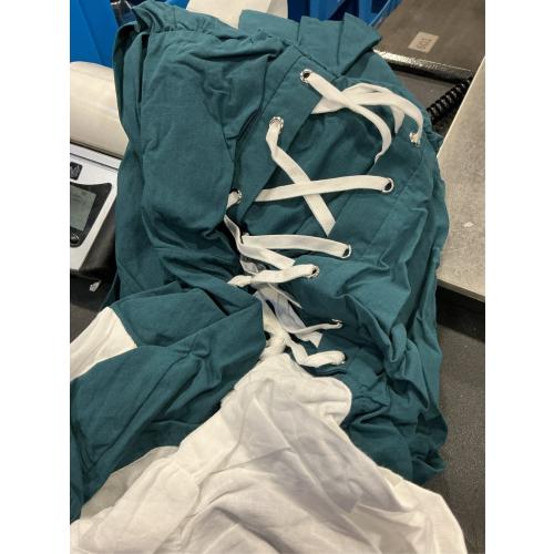 size L SCARLET DARKNESS Women's Colonial Pioneer Costumes Retro Pastoral Pilgrim Historical Dress with Pockets Cerulean L