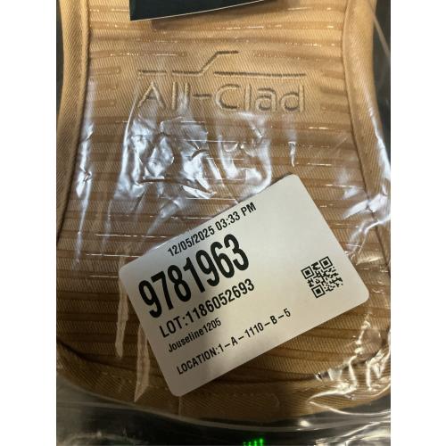 2packs All-Clad Premium Pot Holder & Hot Pad: Heat Resistant to 500 Degrees - 100% Cotton, 10x6.25 Hot Pad for Kitchen and Barbeque, (1-Pack), Cappuccino