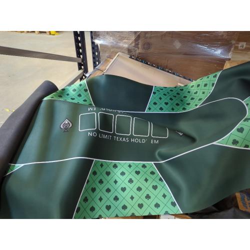 YUZPKRSI 70 x 35 Inch Poker Mat, 8 Players Texas Hold'em Poker Rubber Mat Poker Topper for Tables, Folding Portable Poker Table Top Layout w/Carrying Bag for Poker Games, Blackjack, Casino