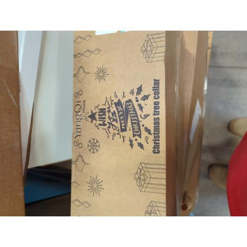 YANGQIHOME 28in Christmas Tree Collar, Rattan Tree Skirt, Woven Water Hyacinth Tree Base Cover for Home Decoration with Cord Cut-Out