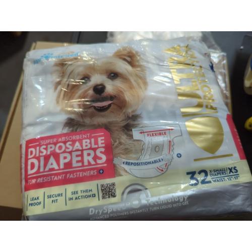 Paw Inspired 32ct Disposable Dog Diapers | Female Dog Diapers Ultra Protection | Diapers for Dogs in Heat, Excitable Urination, or Incontinence (X-Small)
