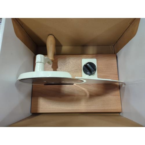 Cream, 11.75 x 8 Zassenhaus Original Classic Adjustable Bread Slicer for Uniform Slices - Bread Slicer for Homemade Bread - 18/8 Stainless Steel Blade Sourdough Cutter