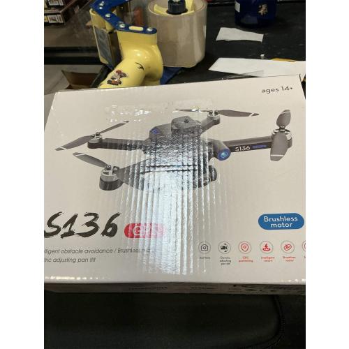 New S136 Drone with HD Electric Zoom Lens FPV Mode Brushless Motor GPS Smart Avoid Noise Barrier Function Foldable Outdoor Aerial Ranging RC Airplane Quadcopter