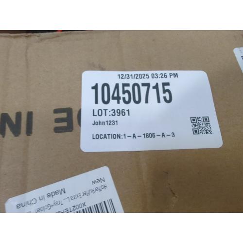 HofferRuffer Extra Large Serving Tray with Handles, Elegant Faux Leather Storage Decorative Tray for Coffee Table, Ottoman, Console Table (Green Tray Golden Handle)