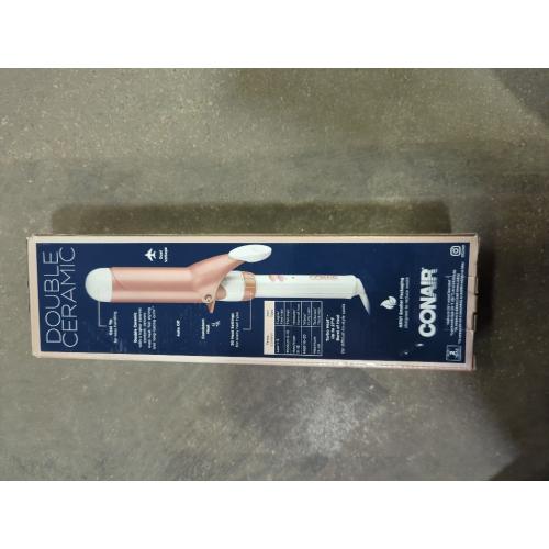 Conair Double Ceramic 1 1/2-Inch Curling Iron, 1 ½ inch barrel produces soft waves – for use on medium and long hair